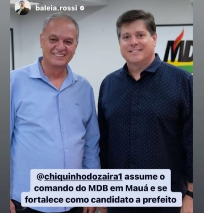 Baleia Rossi convida Chiquinho do Zaíra para assumir MDB e fala sobre possível candidatura 