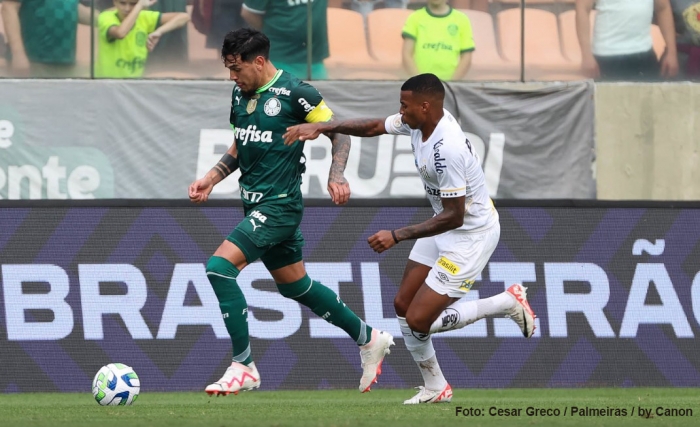 Santos vence clássico contra o Palmeiras de virada pelo Brasileirão