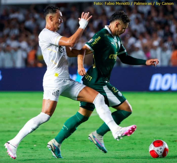 Santos vence Palmeiras no jogo de ida da final do Campeonato Paulista