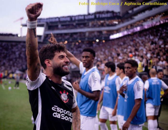 Com gol de Yuri Alberto, Corinthians vence clássico contra o Santos pelo Campeonato Brasileiro