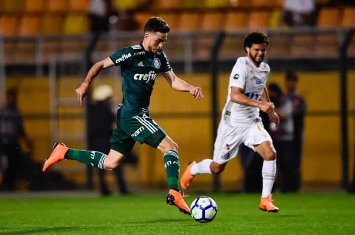 Lucas Lima marca, mas Palmeiras cede empate ao Santos no Pacaembu