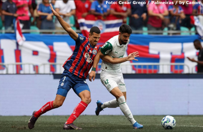 Palmeiras perde para o Bahia na Arena Fonte Nova pelo Campeonato Brasileiro