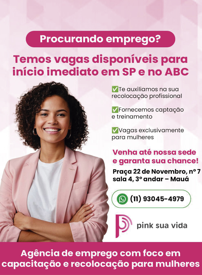 Pink sua vida - Agência de emprego com foco em capacitação e recolocação para mulheres