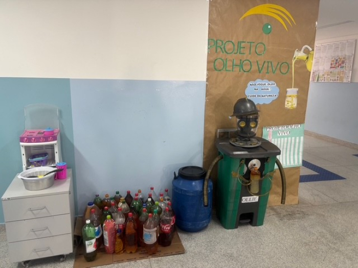 Programa Olho Vivo coleta 220 litros de óleo de cozinha usado em Mauá no mês de março