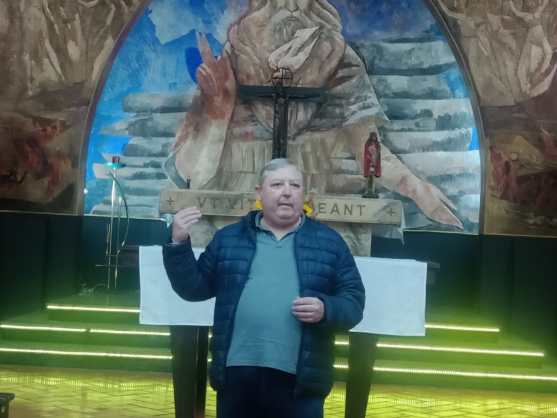 Harry Horst Walendy Filho, superintendente da Santa Casa de Mauá, na reabertura da capela