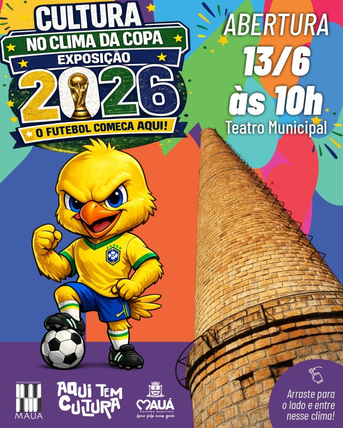 Mauá lança a exposição ‘Copa do Mundo: o futebol começa aqui!’, no Teatro Municipal