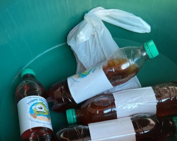 Olho Vivo: programa da BRK coleta 155 litros de óleo de cozinha em agosto em Mauá