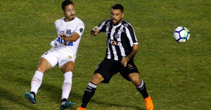 Na estreia de Bryan Ruiz, Ceará e Santos empatam por 1 a 1