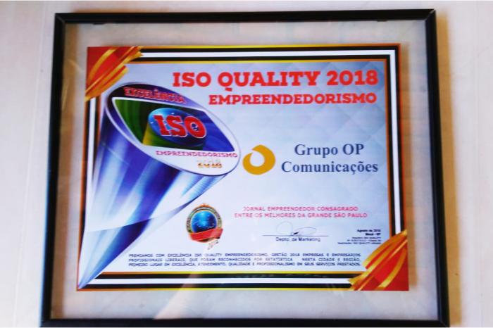 Grupo OP Comunicações conquista prêmio de qualidade em empreendedorismo