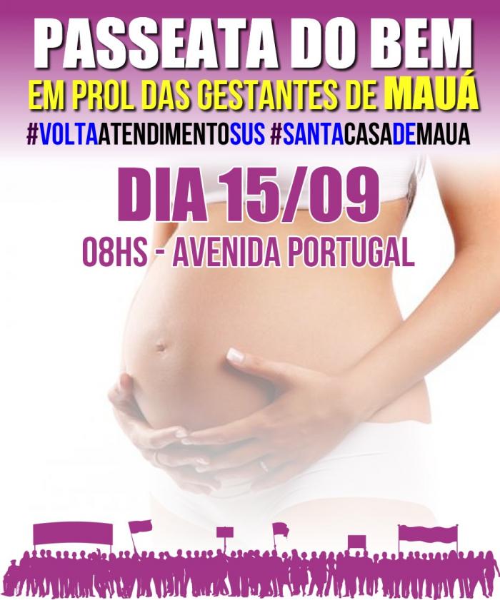 População organiza passeata do bem pela renovação do contrato do SUS com a Santa Casa de Mauá 