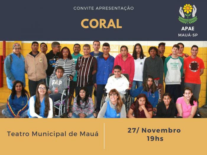 Coral da Apae Mauá faz apresentação no Teatro Municipal