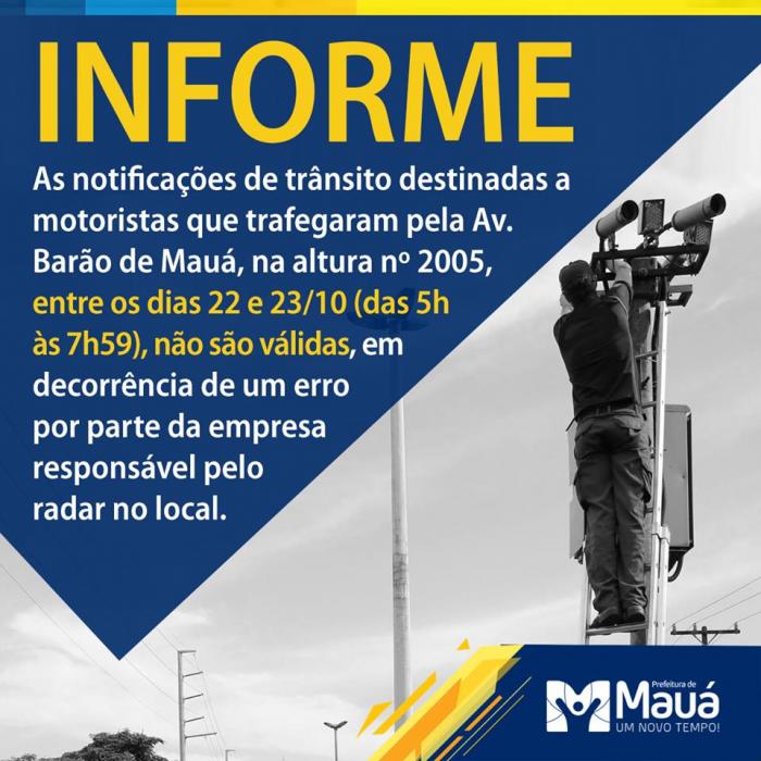 Após falha em radar, Prefeitura de Mauá decide retirar multas de trânsito