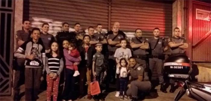 PM de Mauá realiza sonho de garoto em festa de aniversário