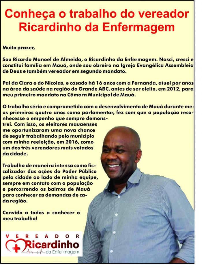 Conheça o trabalho do vereador Ricardinho da Enfermagem