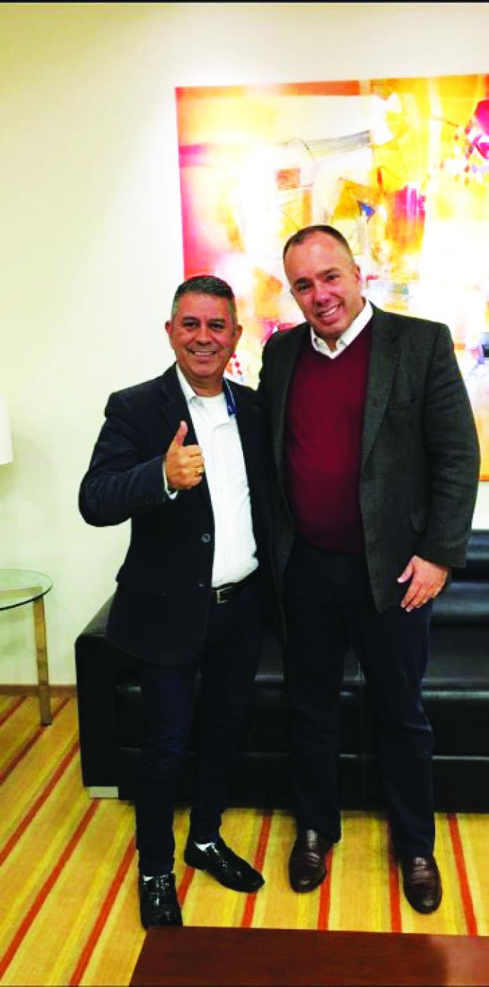 Aguinaldo de Souza se encontra com prefeito de Ribeirão Pires Adler Kiko Teixeira