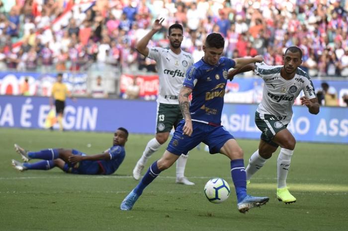 Bahia e Palmeiras empatam por 1 a 1 em Salvador