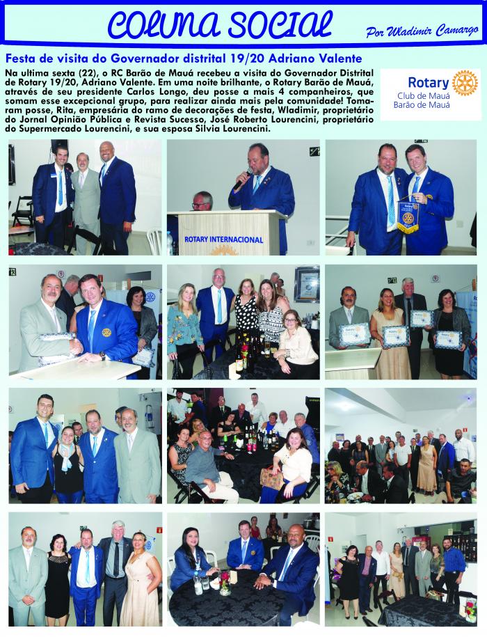  Festa de visita do Governador distrital 19/20 Adriano Valente