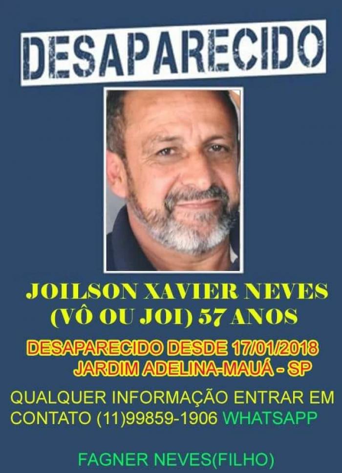 Família procura por homem desaparecido desde o dia 17 em Mauá