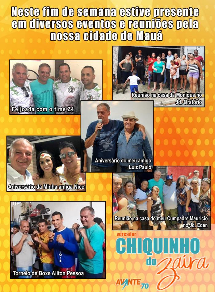 Presença em eventos - Vereador Chiquinho do Zaíra