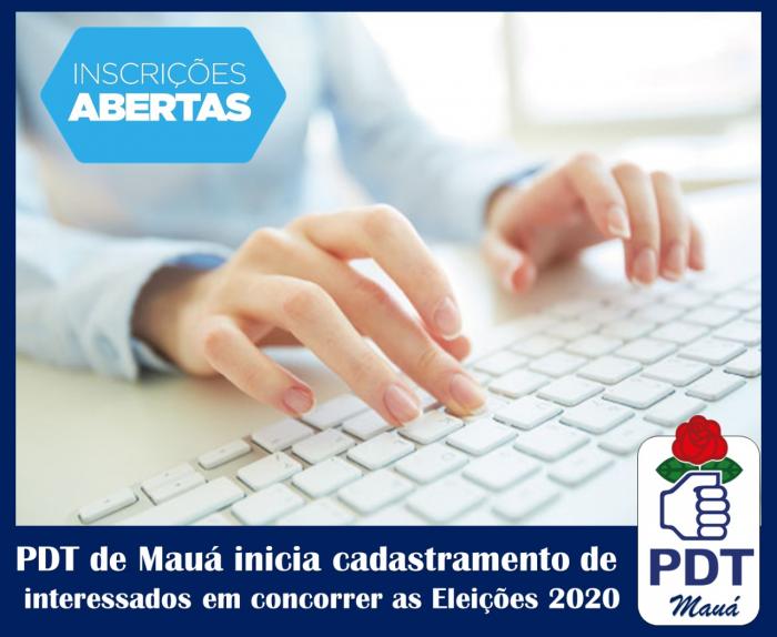 PDT de Mauá abre inscrições para candidatos a vereadores
