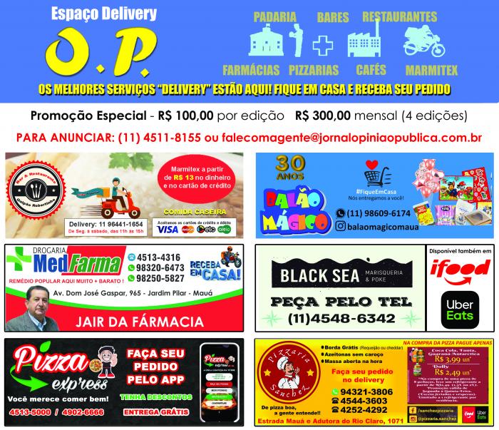 ANUNCIEM SEU DELIVERY NO JORNAL OPINIÃO PÚBLICA