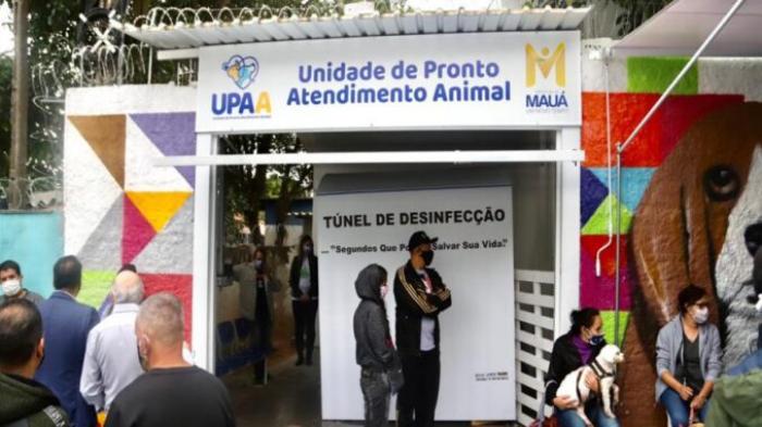 UPA Animal de Mauá recebe túnel de desinfecção contra a Covid-19
