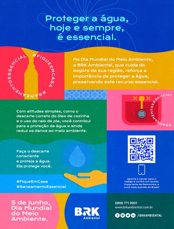 BRK Ambiental lança campanha sobre a importância do Saneamento no Dia Mundial do Meio Ambiente