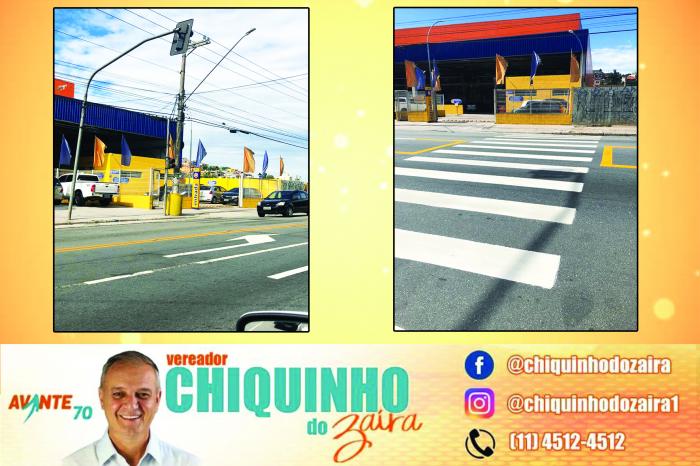 Vereador Chiquinho do Zaíra tem pedido atendido para implantação de sinalização na Avenida Capitão João próximo ao Roldão Atacadista