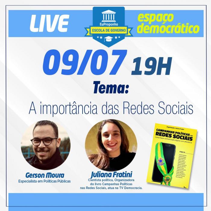 Live sobre o espaço democrático nas redes sociais reúne especialistas políticos