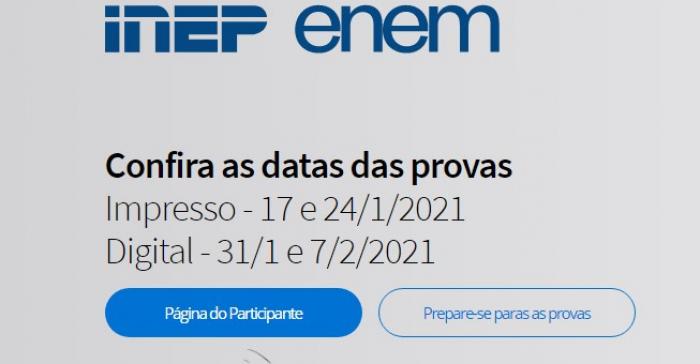 Provas do Enem 2020 serão em janeiro e fevereiro de 2021