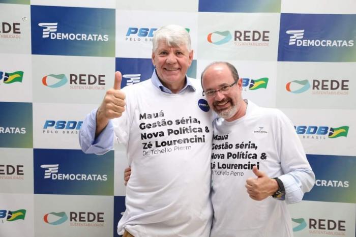 PSDB e DEM confirmam coligação e Tchello Pierro será candidato a vice de Zé Lourencini