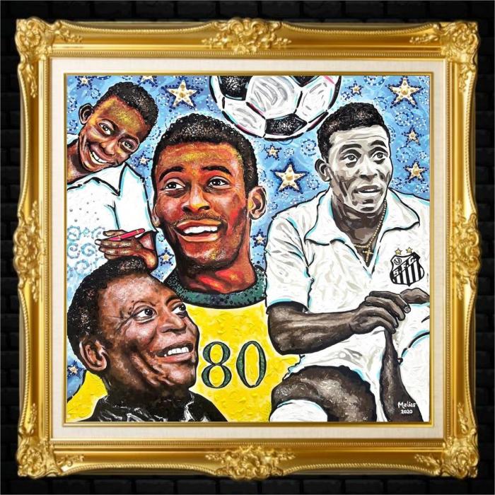 Artista mauaense produz telas em homenagem aos 80 anos de Pelé