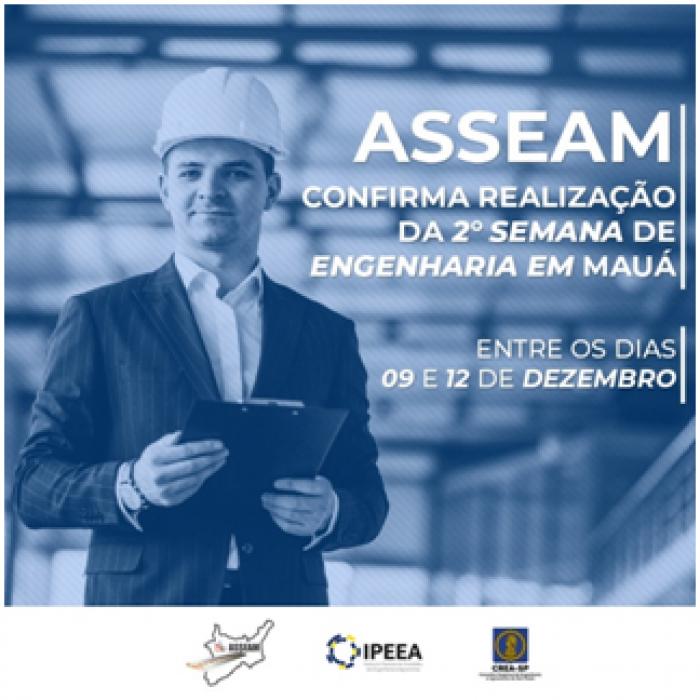 ASSEAM confirma realização da 2ª Semana de Engenharia de Mauá entre os dias 9 e 12 de dezembro
