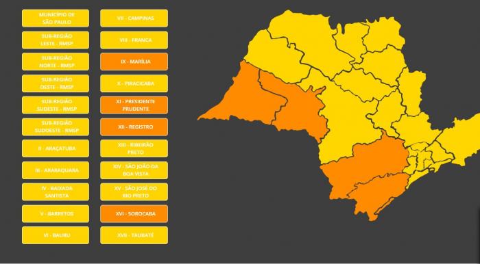 Governo de SP coloca quatro regiões na fase laranja do plano de flexibilização da economia