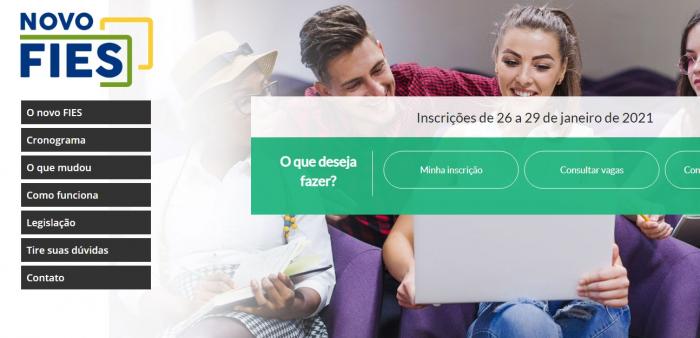 Fies do primeiro semestre de 2021 abre período de inscrições