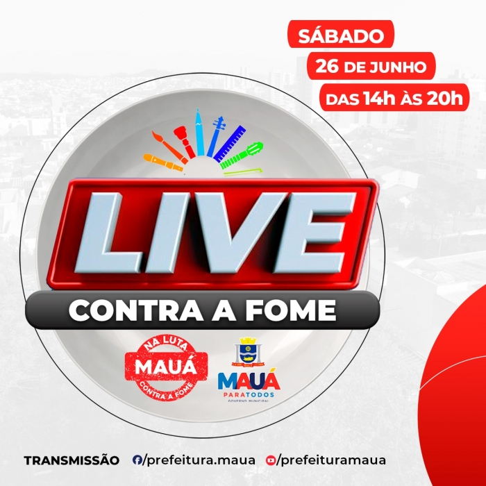 Mauá fará live com artistas da cidade para promover campanha contra a fome