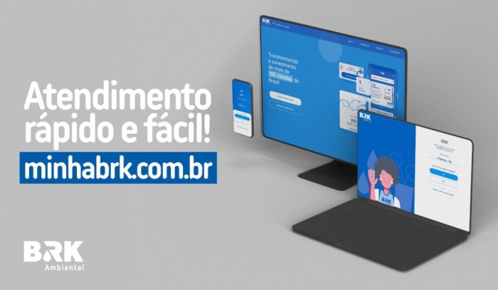 Agência virtual “Minha BRK” oferece praticidade e facilita o acesso aos serviços da BRK Ambiental