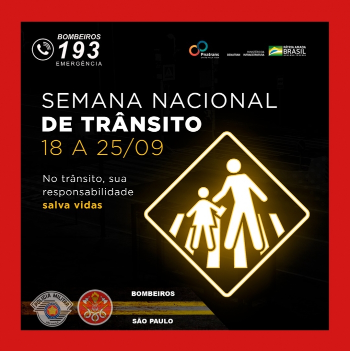 Corpo de Bombeiros promove ações educativas na “Semana Nacional do Trânsito”