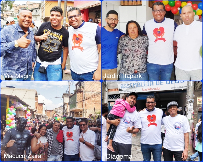 Robson Santos participa de eventos do Dia das Crianças em bairros de Diadema e Mauá 