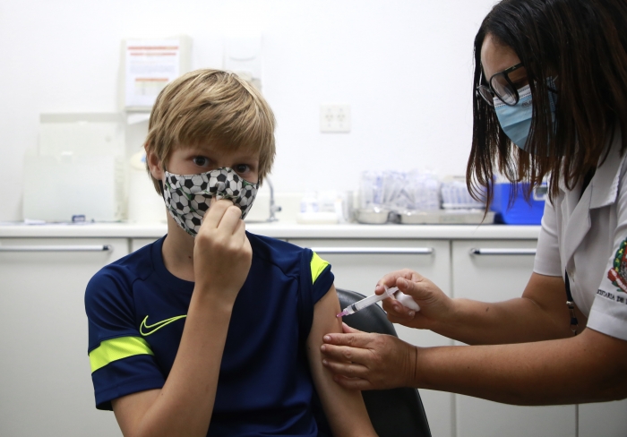 Estado de São Paulo ultrapassa marca de 50% das crianças vacinadas contra Covid-19