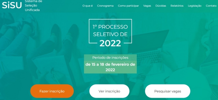 Inscrições para o 1º Sisu de 2022 já estão abertas