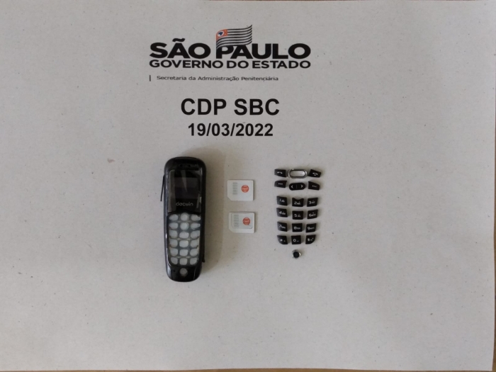 Microcelular é apreendido com visitante no CDP de São Bernardo do Campo