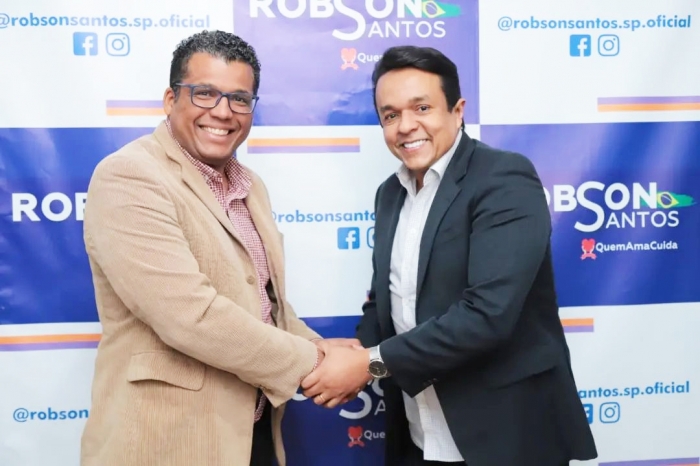 Robson Santos recebe o pré-candidato a deputado estadual Gilmar Santos
