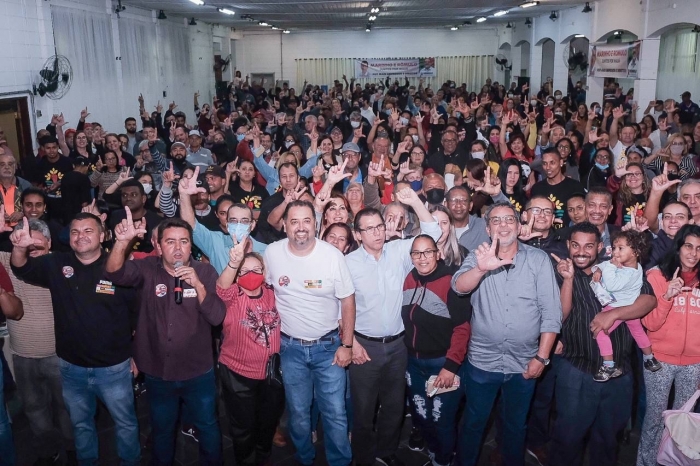 Pré-candidatos Rômulo Fernandes e Luiz Marinho participam de plenária em Mauá