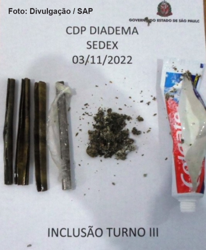 Mãe envia droga sintética e maconha para filho na prisão em Diadema