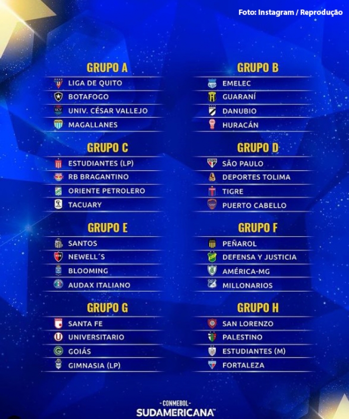 Definidos os grupos da Copa Sul-Americana 2023
