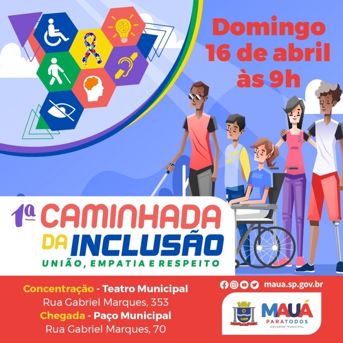 1ª Caminhada da Inclusão acontece neste domingo em Mauá